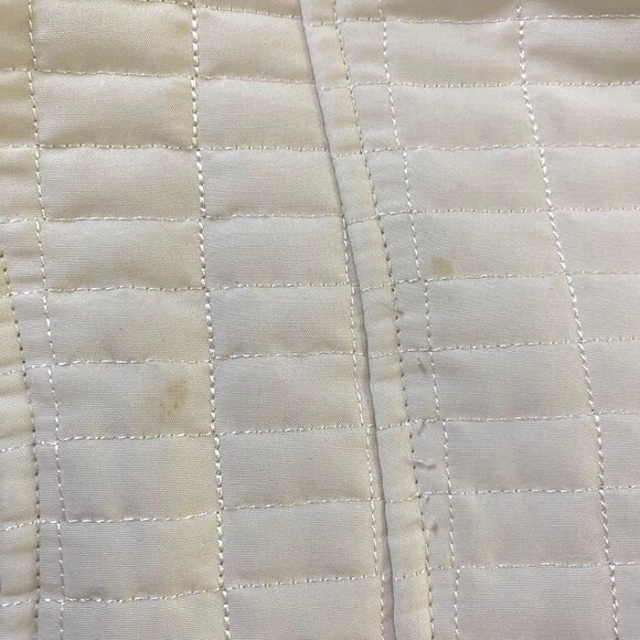 Chico's Ivory White Puffer Quilted Moto Jacket Women's M-12 Neutral Modern - Picture 10 of 11